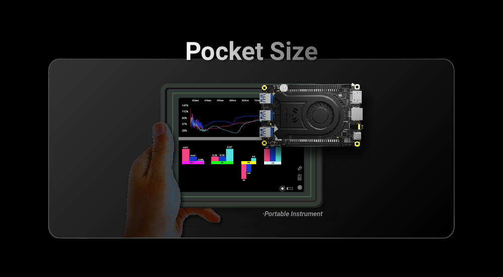 pocket size of the LattePanda 3 Delta Windows 10 single board computer